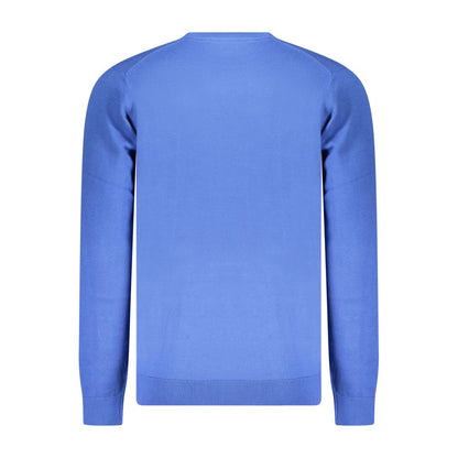 Activewear Sweatshirt by Norway 1963 for men in cotton blue features an streamlined silhouette, showcasing the streamlined crew neckline and with functional for a premium, athletic look.