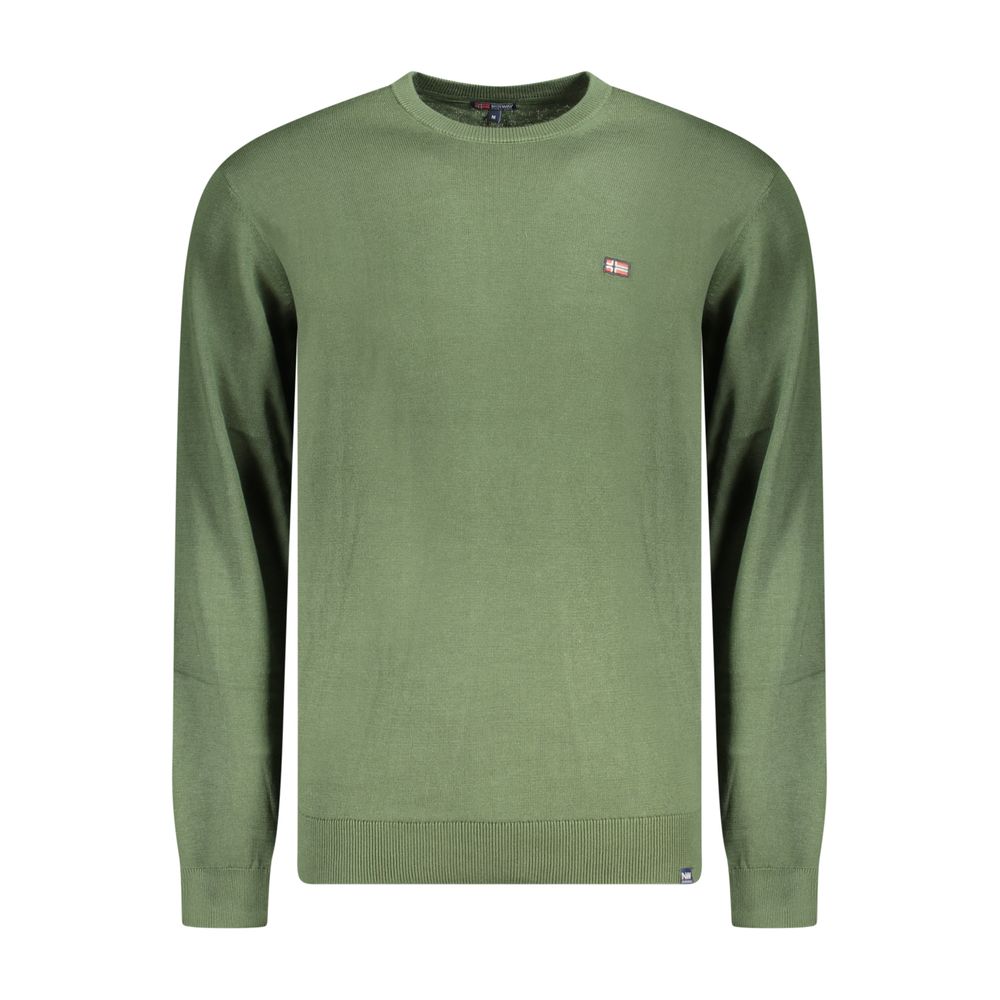 Sweatshirt by Norway 1963 for men in cotton green features an magnificent silhouette, showcasing a sophisticated crew neckline and detail for a truly magnificent finish.