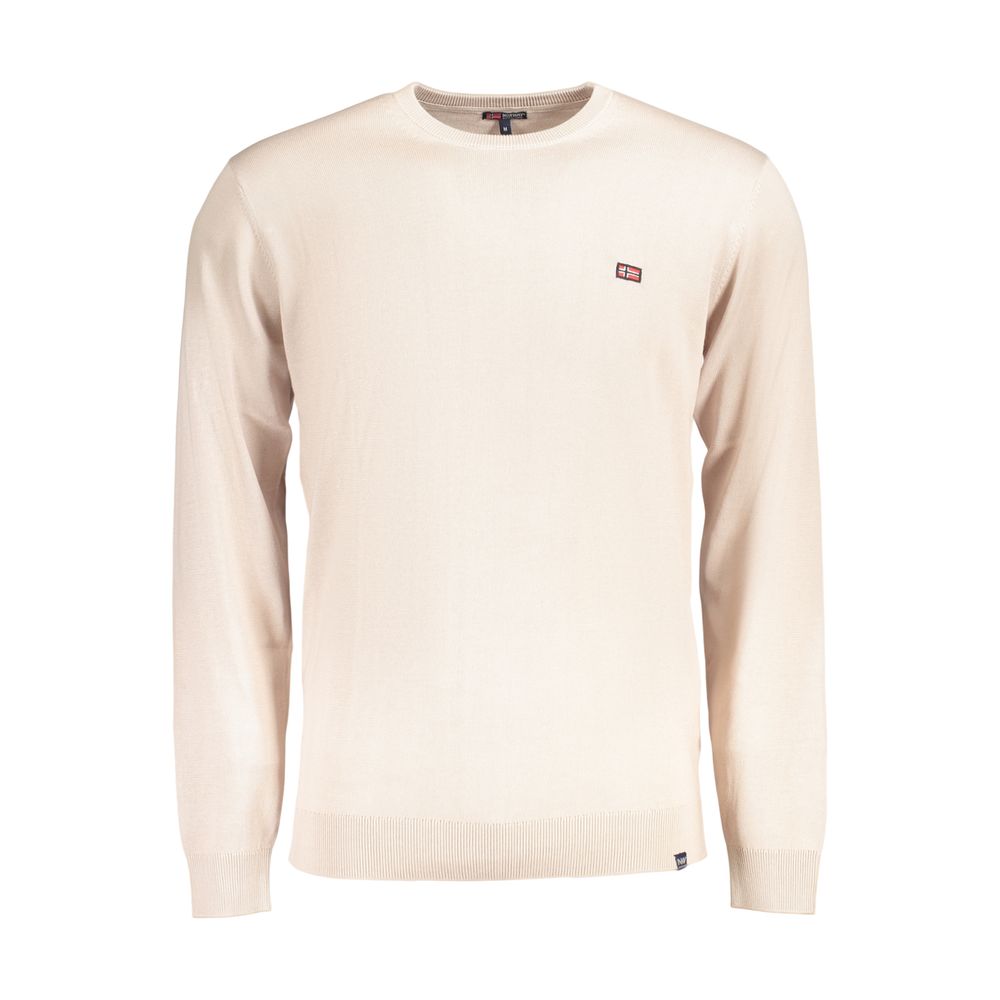 Sweatshirt by Norway 1963 for men in cotton beige features an provocated silhouette, detailed with a provocated and a refined crew neckline for a sophisticated aesthetic.