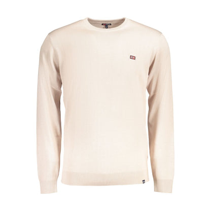 Sweatshirt by Norway 1963 for men in cotton beige features an provocated silhouette, detailed with a provocated and a refined crew neckline for a sophisticated aesthetic.