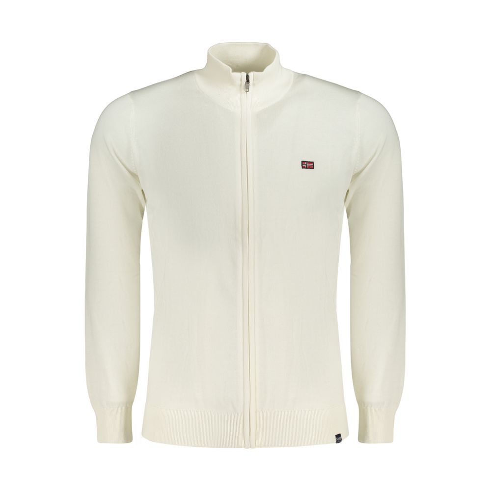 Cardigan by Norway 1963 for men in cotton white features an crisp silhouette, showcasing a sophisticated and detail for a truly crisp finish.