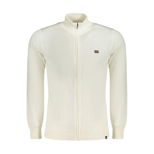 Cardigan by Norway 1963 for men in cotton white features an crisp silhouette, showcasing a sophisticated and detail for a truly crisp finish.