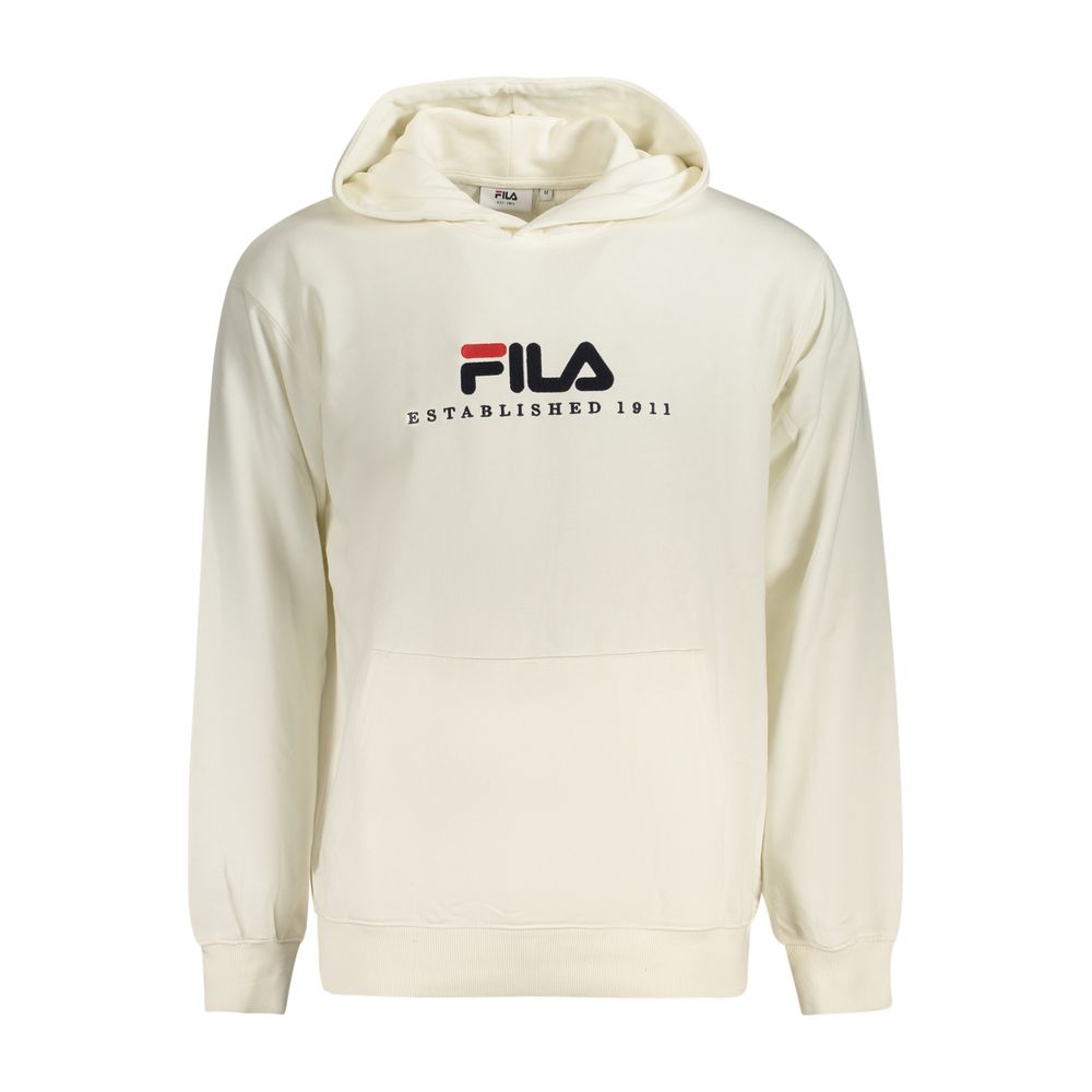 Sweatshirt by Fila for men in cotton polyester white showcases a slouchy chic silhouette, artfully detailed with a slouchy chic and for a slouchy chic finish.