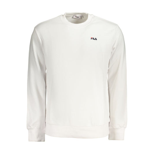 Sweatshirt by Fila for men in cotton polyester canvas white showcases a slouchy chic silhouette, artfully detailed with a slouchy chic and for a slouchy chic finish.