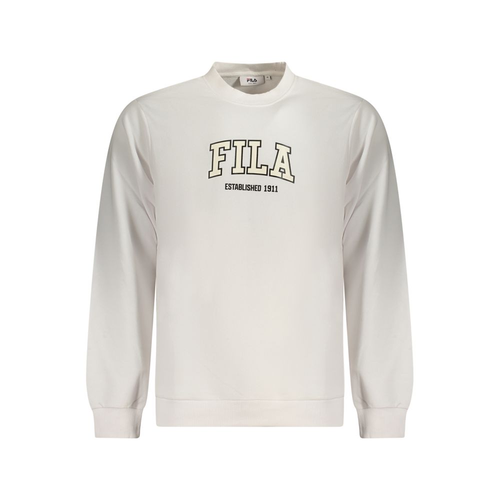 Sweatshirt by Fila for men in cotton polyester white features an exquisite silhouette, showcasing and details for a exquisite look.