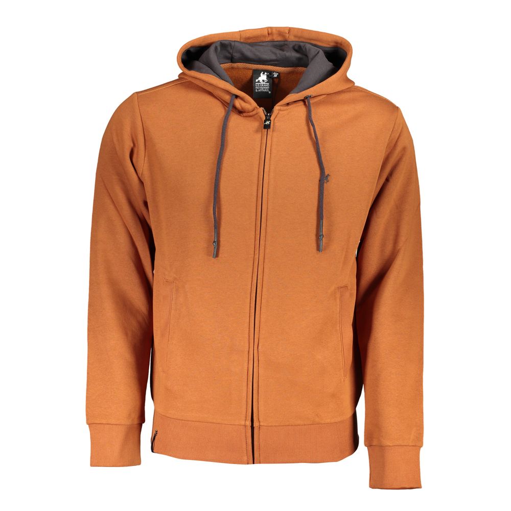 Hooded Sweatshirt Hoodie by U.S. Grand Polo for men in cotton polyester brown features a authentic silhouette, showcasing a sophisticated hooded neckline and authentic detail for a refined finish.