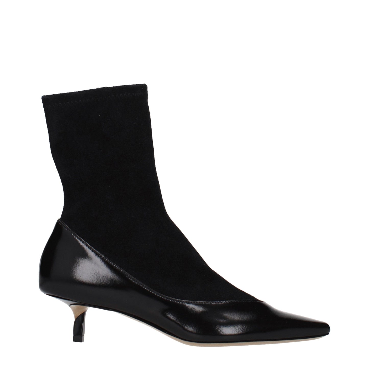 Ankle Boots by Jacquemus for women in suede leather black features an avant-garde Women's Suede Leather Ankle Boots silhouette, defined by a sophisticated and a avant-garde .