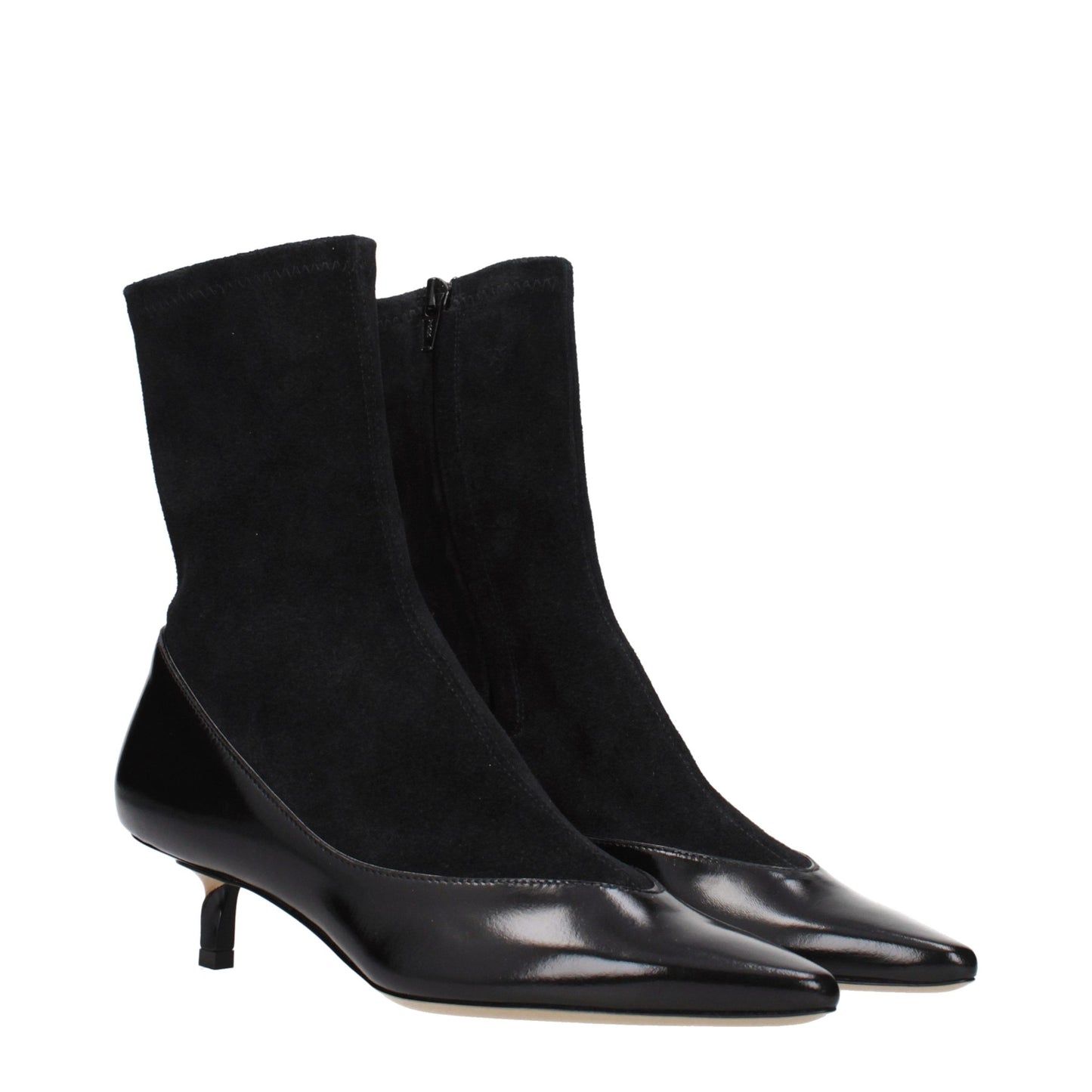 Ankle Boots by Jacquemus for women in suede leather black features an dynamic silhouette, showcasing the dynamic Women's Suede Leather Ankle Boots design with its distinctive and elegant .