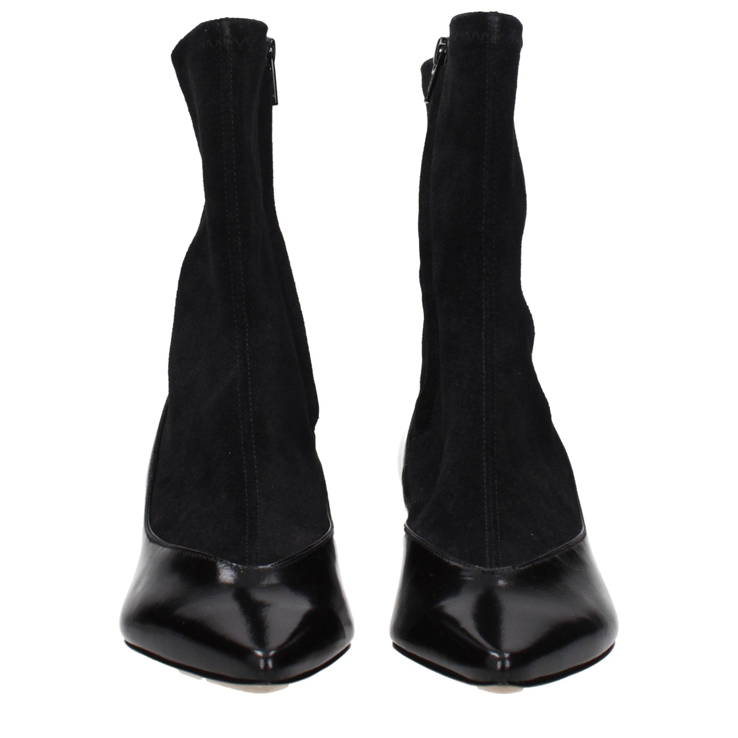 Ankle Boots by Jacquemus for women in suede leather black features an effortless chic silhouette from the Women's Suede Leather Ankle Boots collection, showcasing a effortless chic and refined for an effortless chic look.