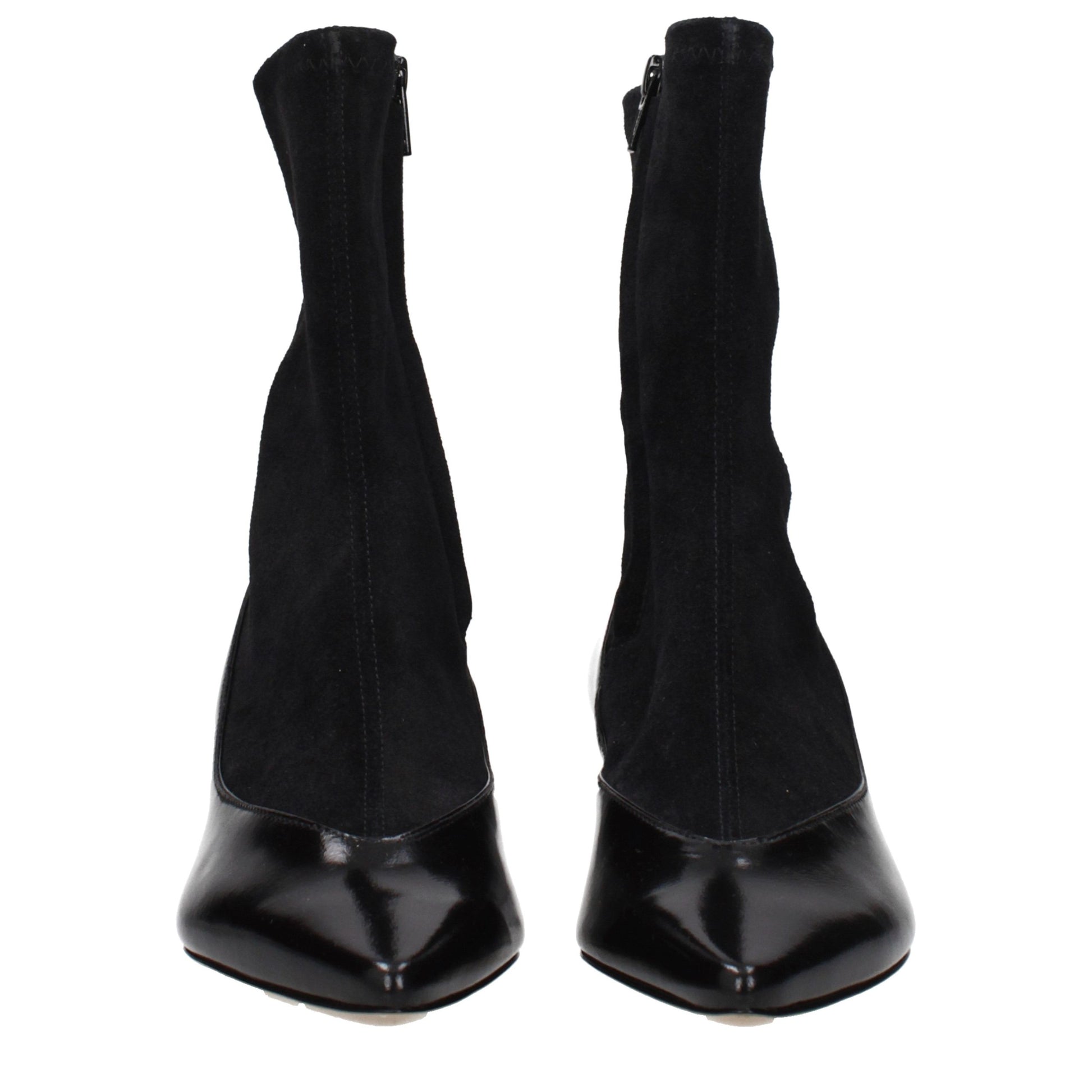 Ankle Boots by Jacquemus for women in suede leather black features an effortless chic silhouette from the Women's Suede Leather Ankle Boots collection, showcasing a effortless chic and refined for an effortless chic look.