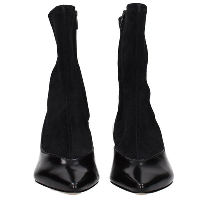 Ankle Boots by Jacquemus for women in suede leather black features an effortless chic silhouette from the Women's Suede Leather Ankle Boots collection, showcasing a effortless chic and refined for an effortless chic look.