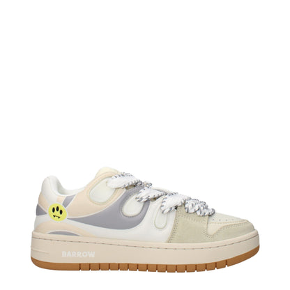 Sneakers by Barrow for women in leather beige features an fashionable silhouette, showcasing the premium Women's Low Top Leather Sneakers in a fashionable low-top style that offers a fashionable finish for refined style.