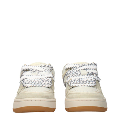 Sneakers by Barrow for women in leather beige presents a sumptuous silhouette, artfully capturing the essence of the Women's Low Top Leather Sneakers with its sumptuous low-top style design.
