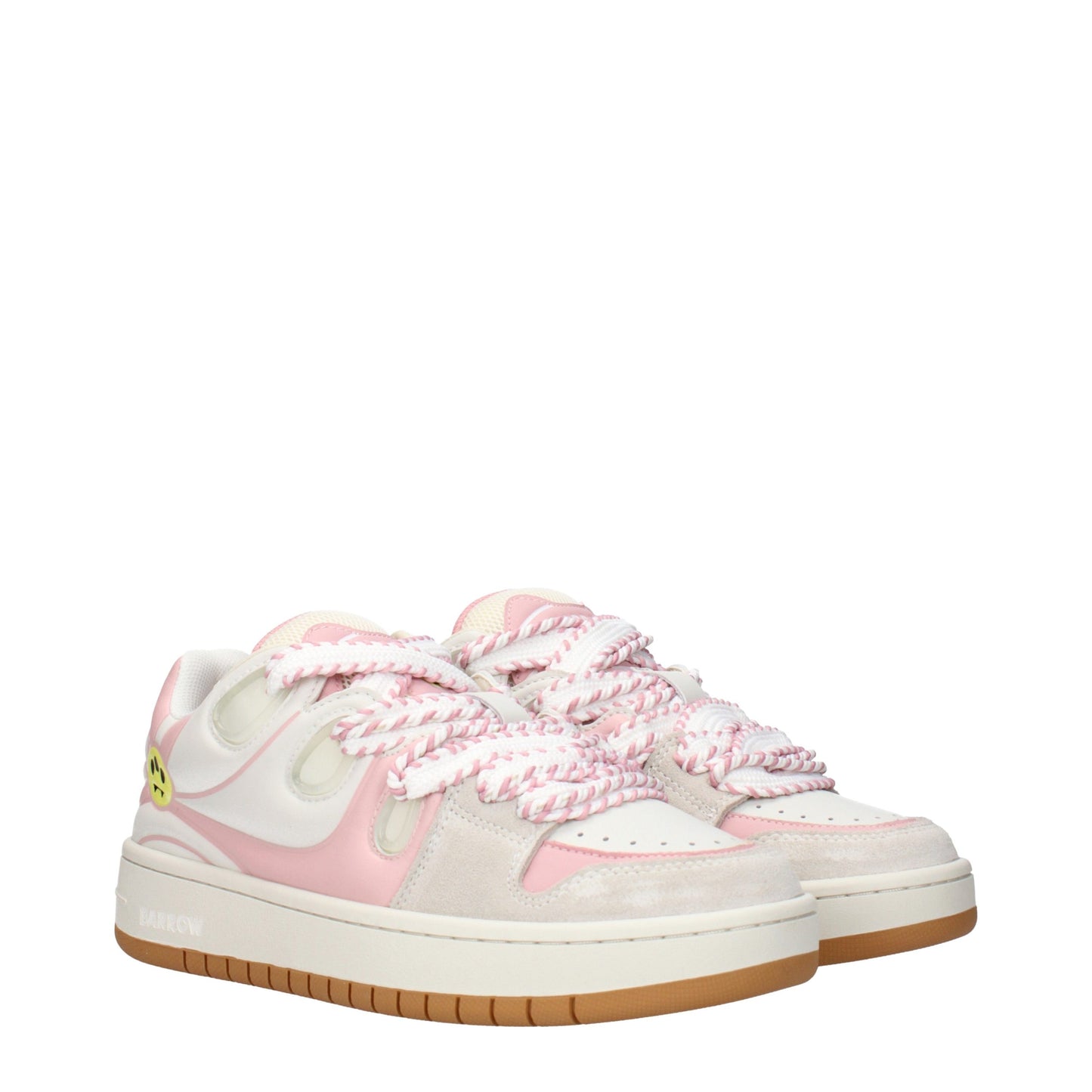 Sneakers by Barrow for women in leather white presents a impeccable silhouette as Women's Low Top Leather Sneakers, expertly defined by a impeccable low-top style for a impeccable, high-fashion look.