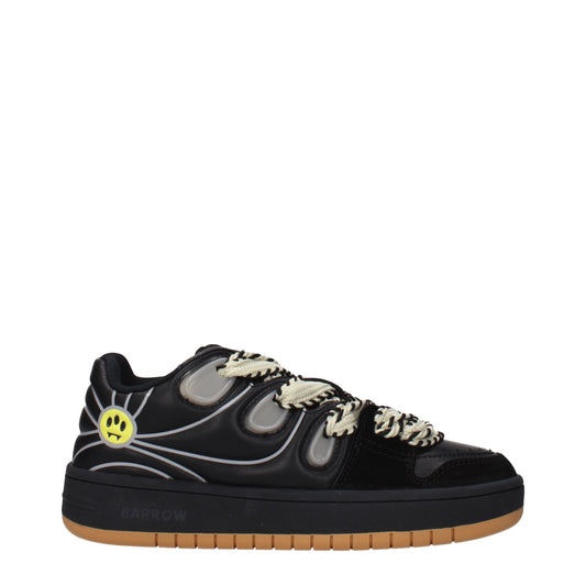 Sneakers by Barrow for women in leather black features an fashionable silhouette, showcasing the premium Women's Low Top Leather Sneakers in a fashionable low-top style that offers a fashionable finish for refined style.