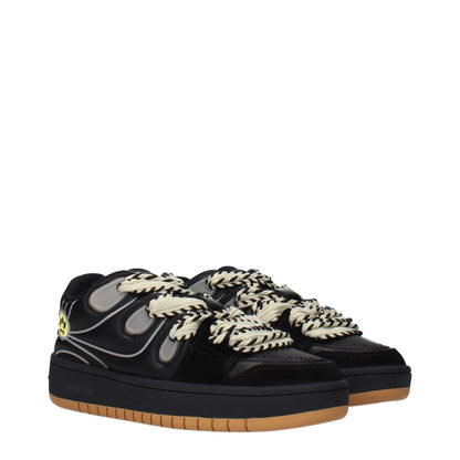 Sneakers by Barrow for women in leather black features a chic design, perfectly showcasing the chic low-top style of this Women's Low Top Leather Sneakers.