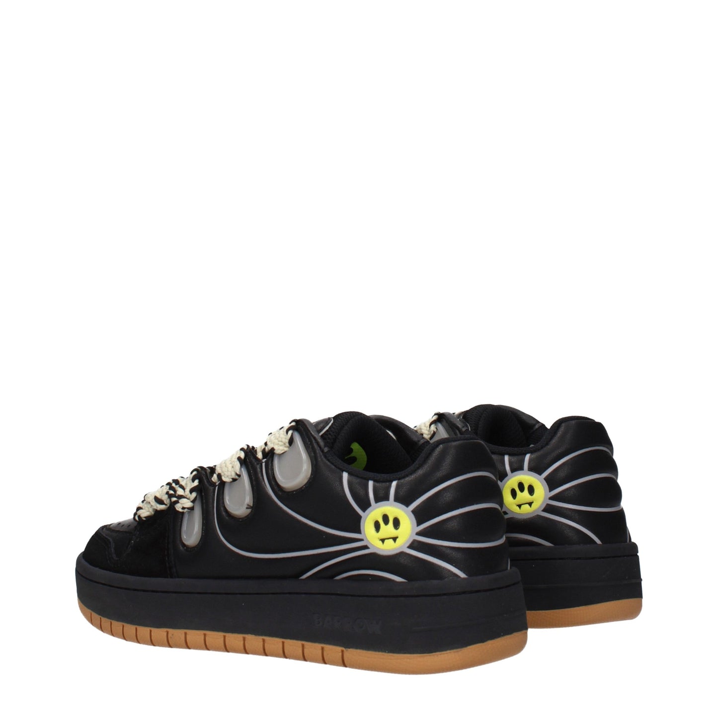 Sneakers by Barrow for women in leather black features an versatile design from the Women's Low Top Leather Sneakers collection, highlighting a versatile low-top style for a premium, high-fashion look.