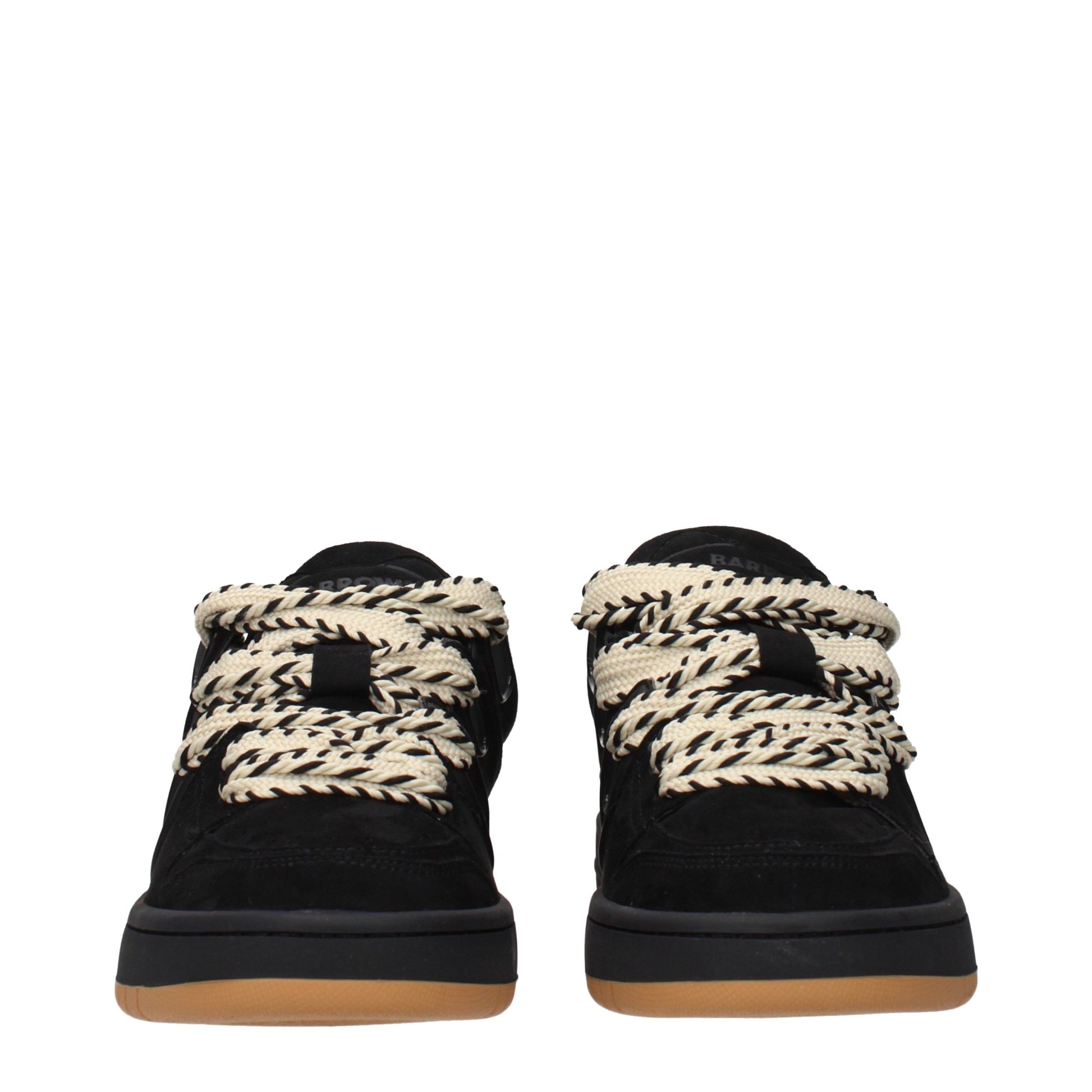Sneakers by Barrow for men in suede leather black features an versatile design from the Men's Fashion Suede Leather Sneakers collection, highlighting a versatile fashion style for a premium, high-fashion look.