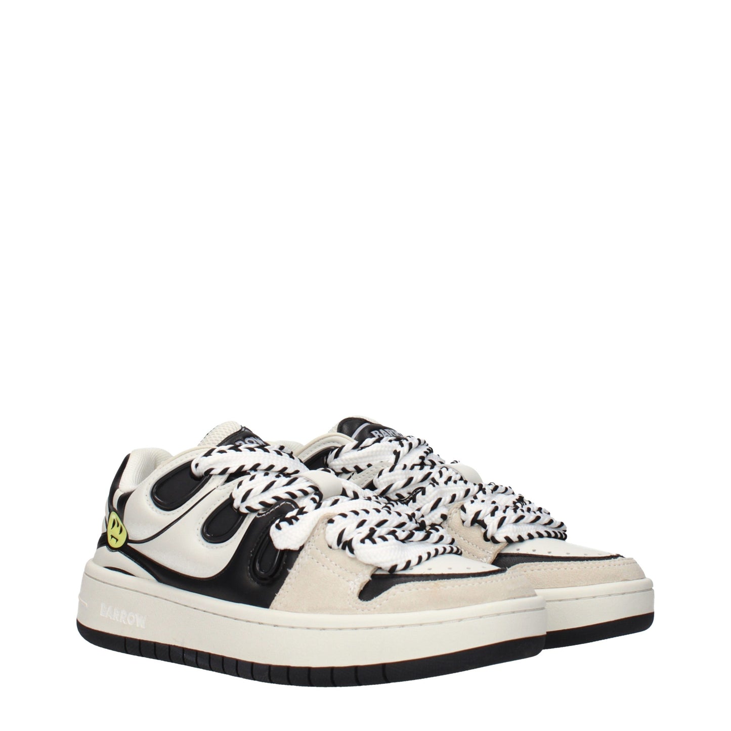 Sneakers by Barrow for women in leather beige features a chic design, perfectly showcasing the chic fashion style of this Women's Fashion Leather Sneakers.