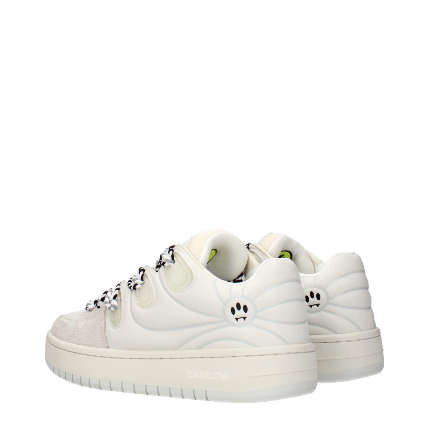Sneakers by Barrow for women in leather white presents a impeccable silhouette as Women's Low Top Leather Sneakers, expertly defined by a impeccable low-top style for a impeccable, high-fashion look.