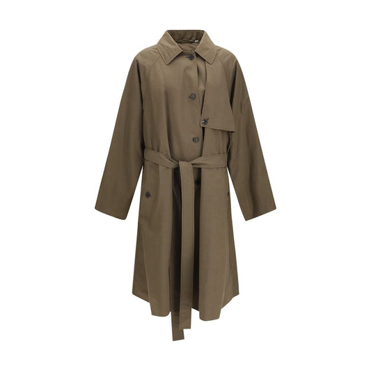Trench Coat by Calvin Klein for women in calf leather & cotton bicolour showcases a contemporary silhouette, detailed with a contemporary and distinctive pockets for a truly contemporary finish.
