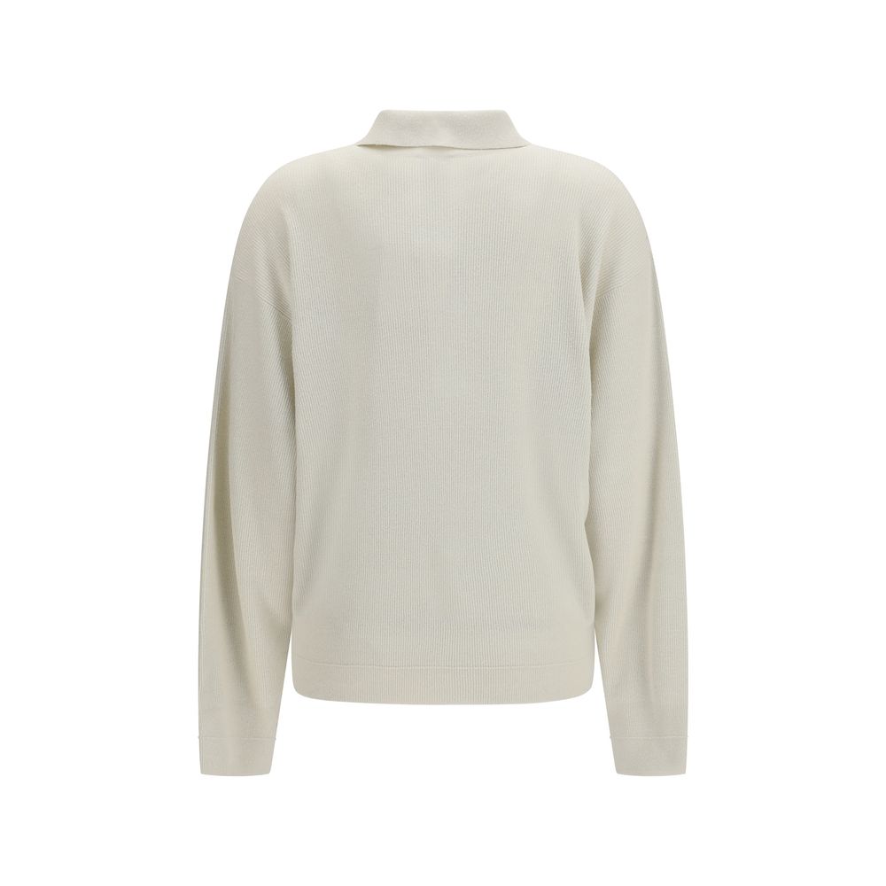 Sweater by Calvin Klein for women in wool & silk beige features an polished silhouette, showcasing refined and a sophisticated for a truly polished finish.