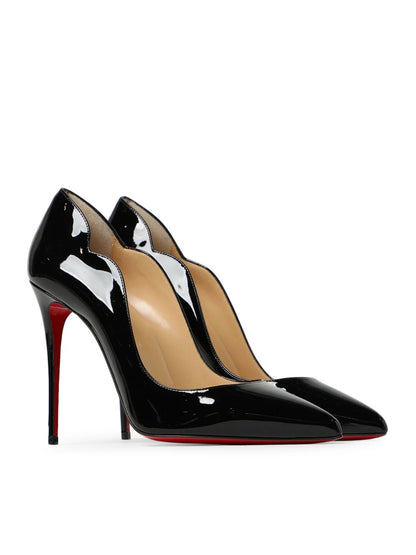 Christian Louboutin Hot Chick Women's Patent Leather Stiletto Pumps Heels - Black