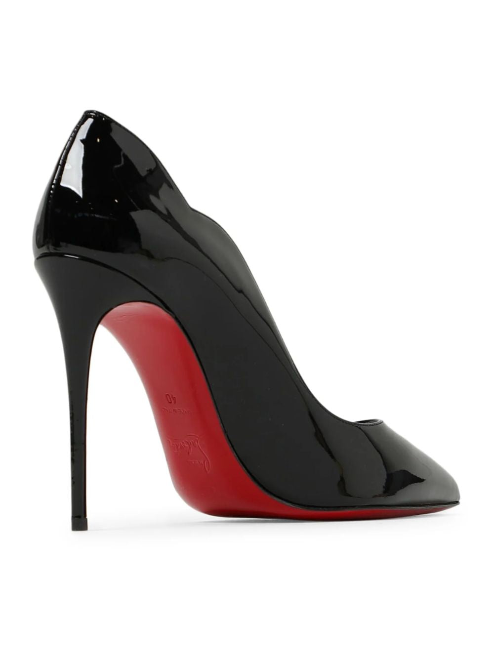 Christian Louboutin Hot Chick Women's Patent Leather Stiletto Pumps Heels - Black