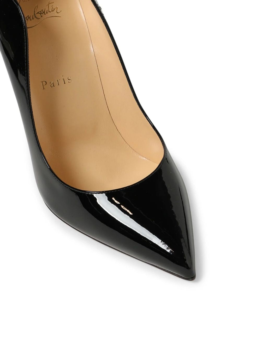 Christian Louboutin Hot Chick Women's Patent Leather Stiletto Pumps Heels - Black