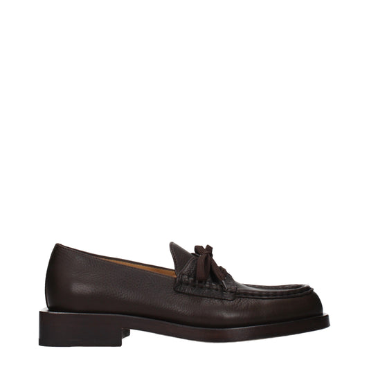 Jacquemus Men's Leather Loafer Slip-On Shoes - Brown