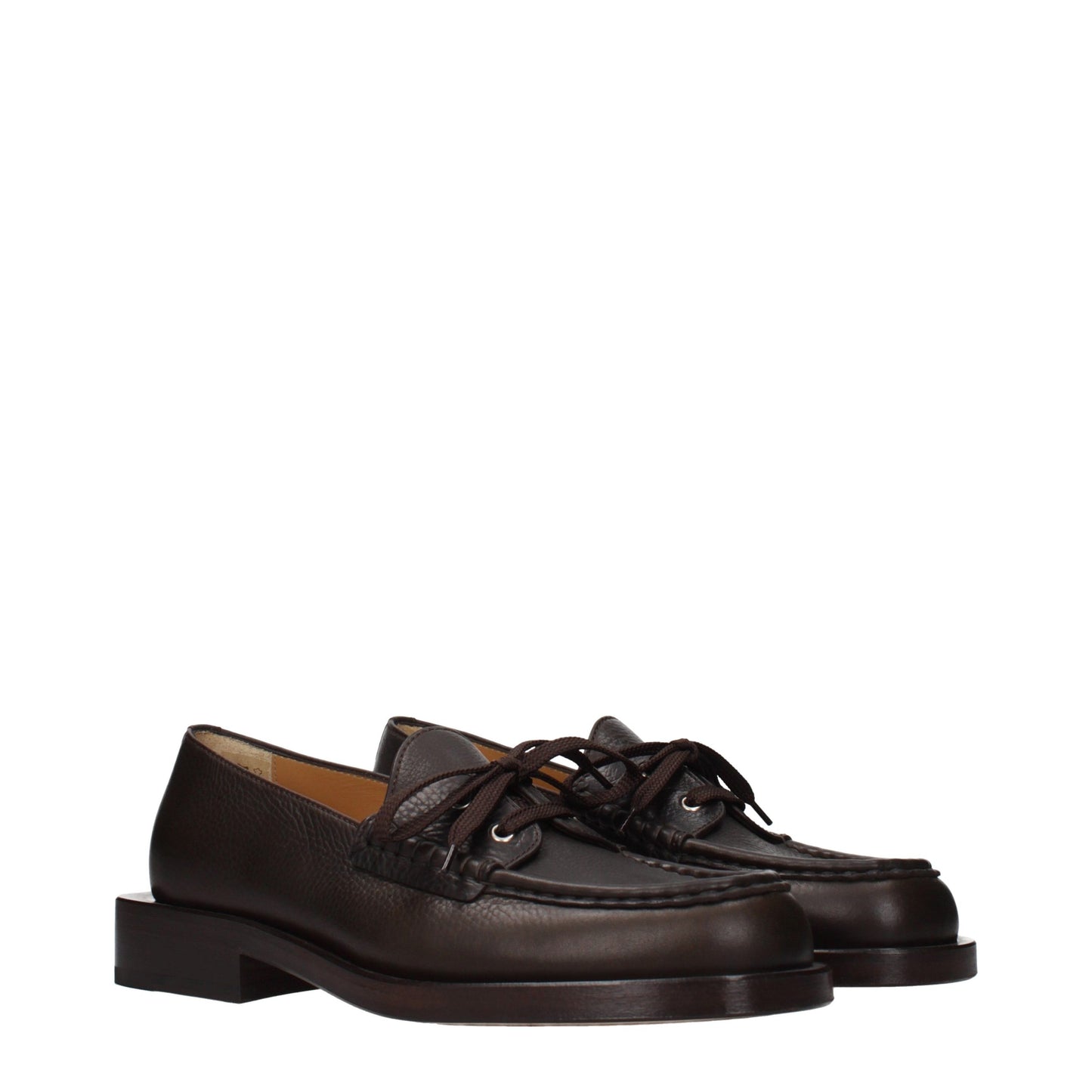 Jacquemus Men's Leather Loafer Slip-On Shoes - Brown