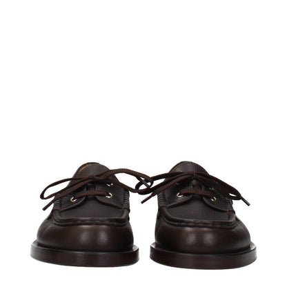 Jacquemus Men's Leather Loafer Slip-On Shoes - Brown