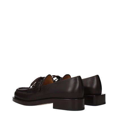 Jacquemus Men's Leather Loafer Slip-On Shoes - Brown