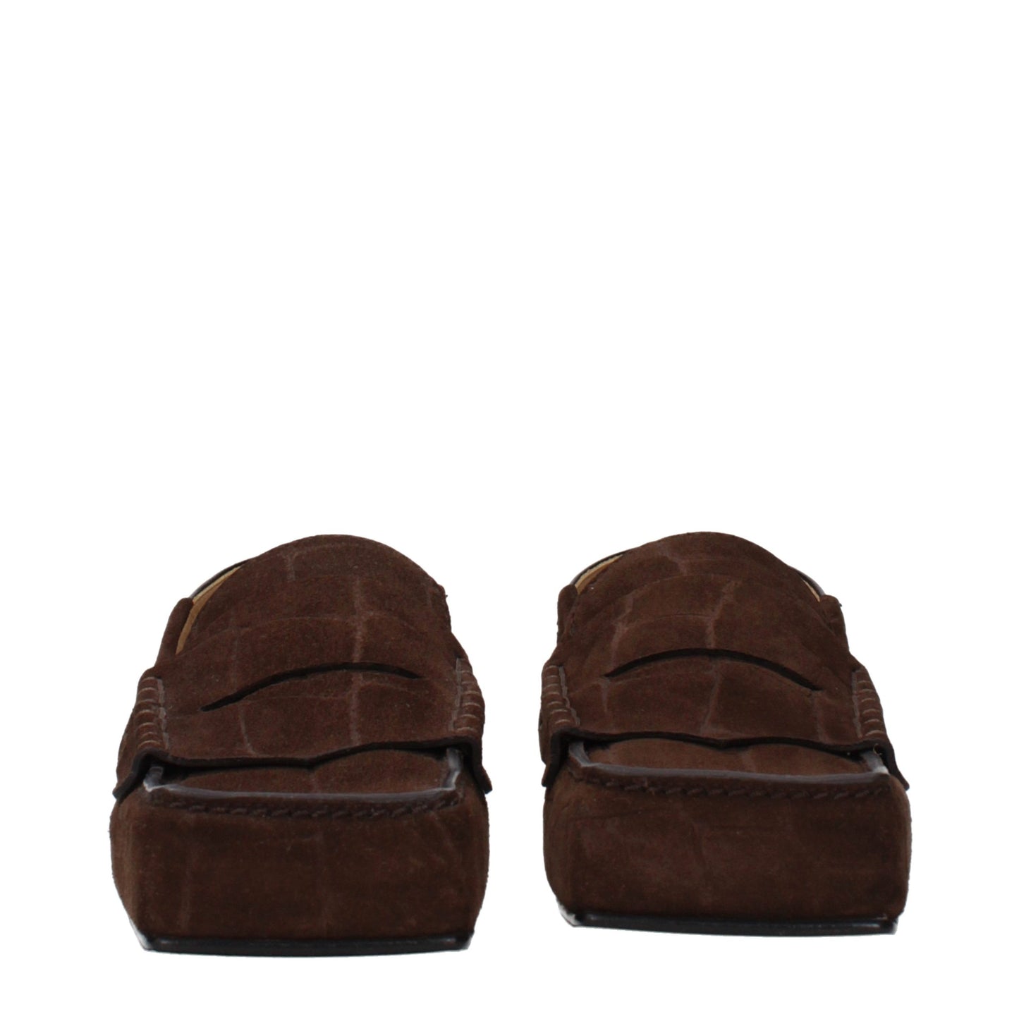 Flat Loafer Slip-On Shoes by Jacquemus for women in suede leather brown showcases a resplendent Women's Suede Leather Flat Loafer Slip-On Shoes aesthetic, defined by its resplendent and elegant flat.