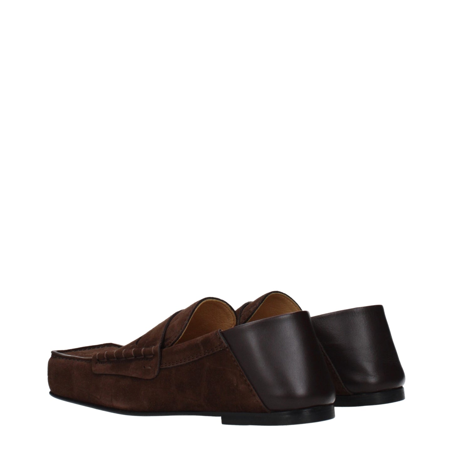 Flat Loafer Slip-On Shoes by Jacquemus for women in suede leather brown showcases a impeccable silhouette as Women's Suede Leather Flat Loafer Slip-On Shoes, artfully designed with a impeccable flat and refined for a impeccable finish.