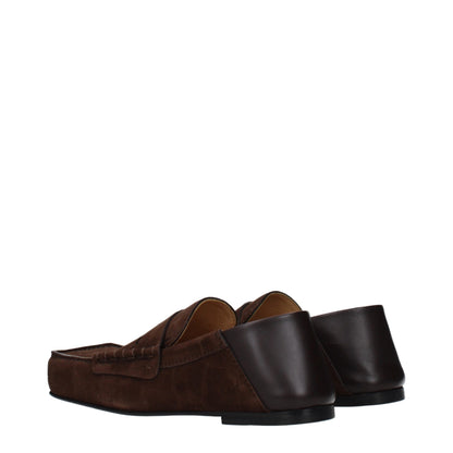 Flat Loafer Slip-On Shoes by Jacquemus for women in suede leather brown showcases a impeccable silhouette as Women's Suede Leather Flat Loafer Slip-On Shoes, artfully designed with a impeccable flat and refined for a impeccable finish.