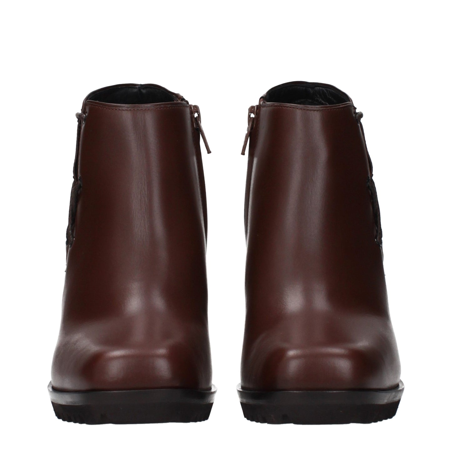 Ankle Boots by Max Mara for women in leather brown features an avant-garde Women's Leather Ankle Boots silhouette, defined by a sophisticated and a avant-garde .