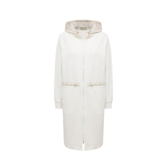 Herno White Cotton Coat