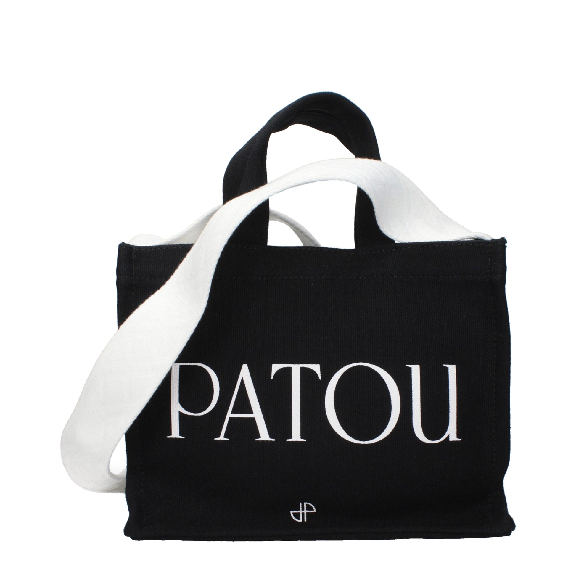 Handbag by Patou for women in cotton black features a refined silhouette, showcasing a secure , organized , and versatile for a refined finish.