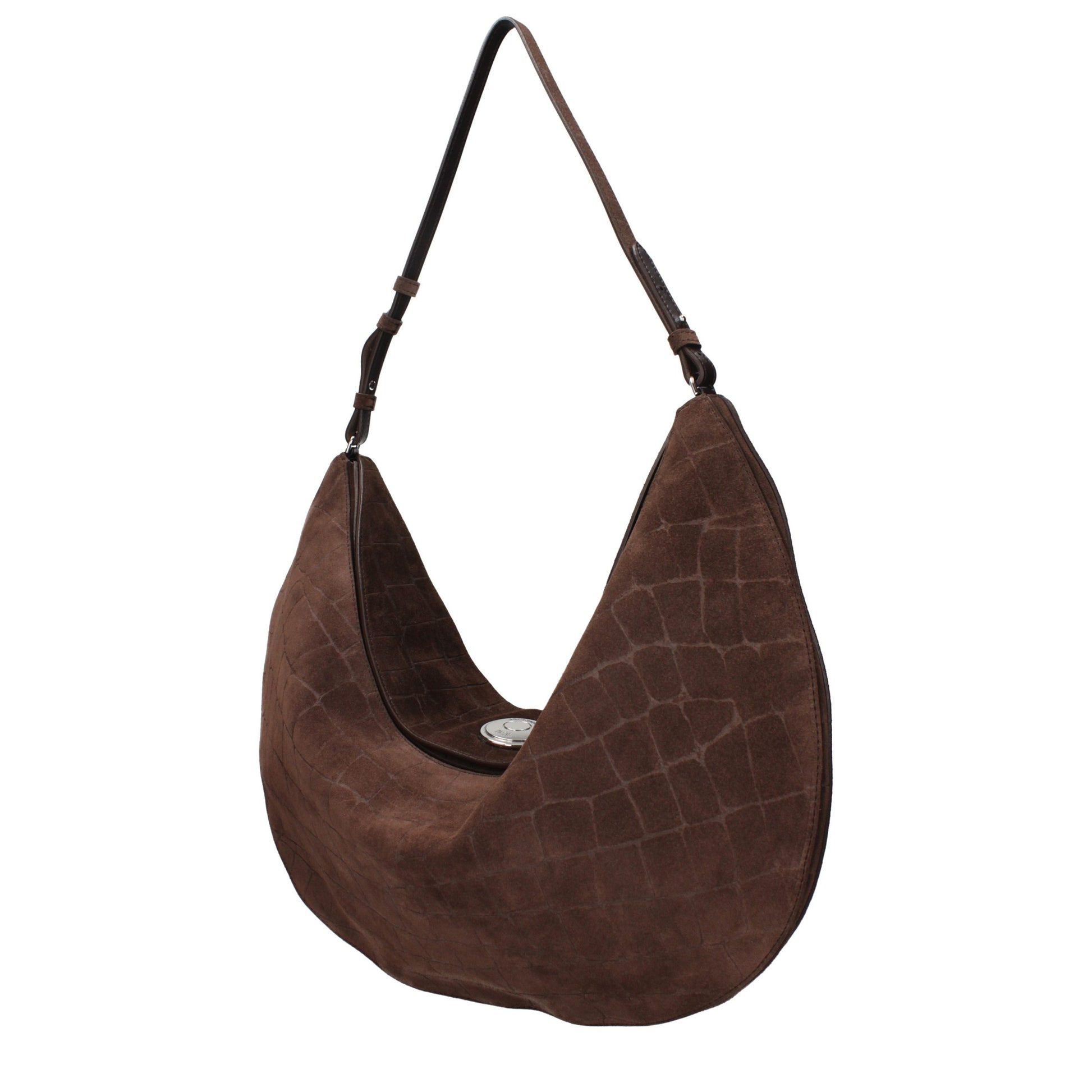 Shoulder Bag by Jacquemus for women in suede leather brown features an effortlessly chic silhouette with a secure , ample , and versatile shoulder-strap & handle for effortlessly chic everyday luxury.