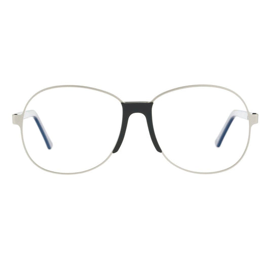 Eyeglasses Frames by Andy Wolf for unisex in acetate silver showcases a refined full-frame frame design with a refined silver coloured frame finish for a refined and sophisticated look.