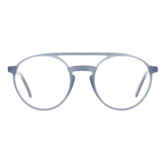 Eyeglasses Frames by Andy Wolf for unisex in acetate gray features an refined silhouette, showcasing a sophisticated gray coloured frame and refined full-frame frame design for a refined look.