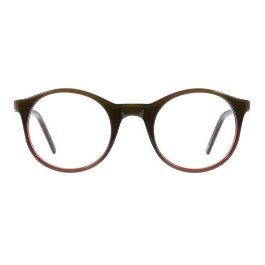 Eyeglasses Frames by Andy Wolf for unisex in acetate and brown showcases an refined full-frame frame design featuring a sophisticated brown coloured frame for an refined and refined aesthetic.