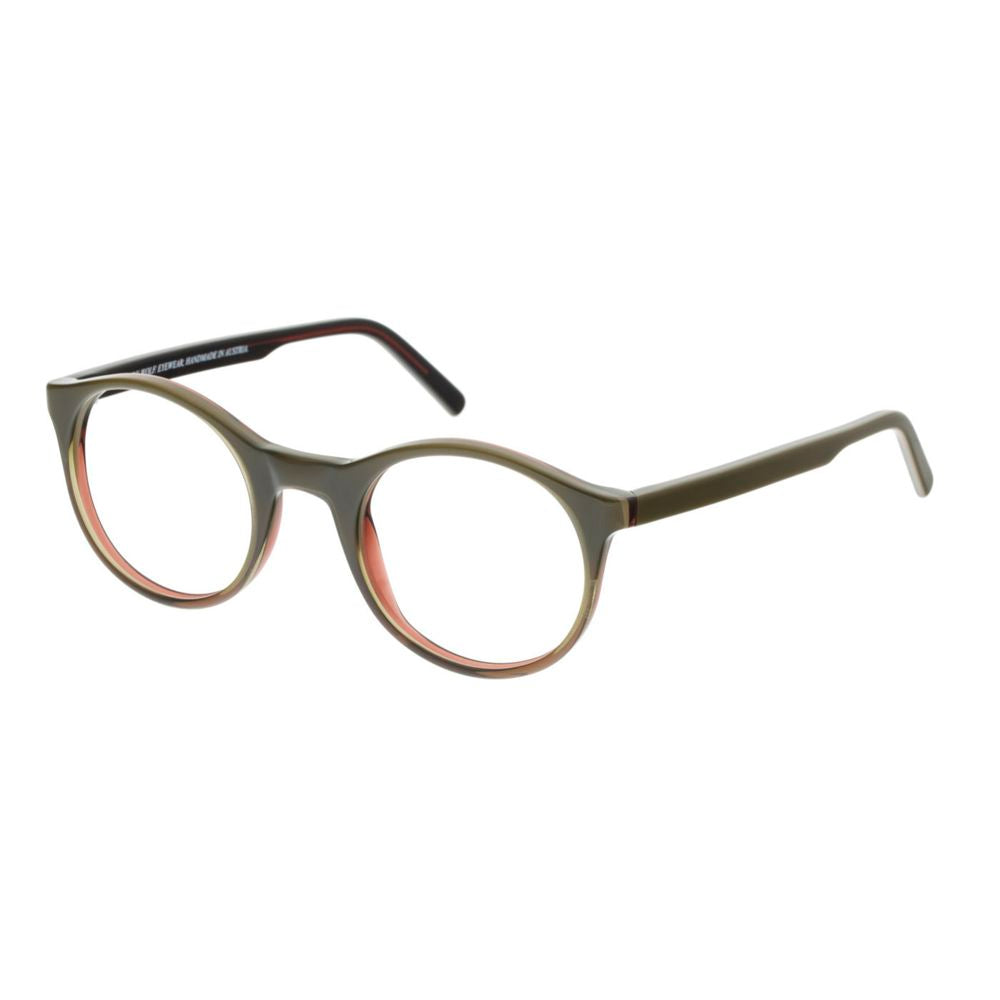 Eyeglasses Frames by Andy Wolf for unisex in acetate and brown showcases a refined silhouette, detailed with a brown coloured frame finish and a sophisticated full-frame frame design.