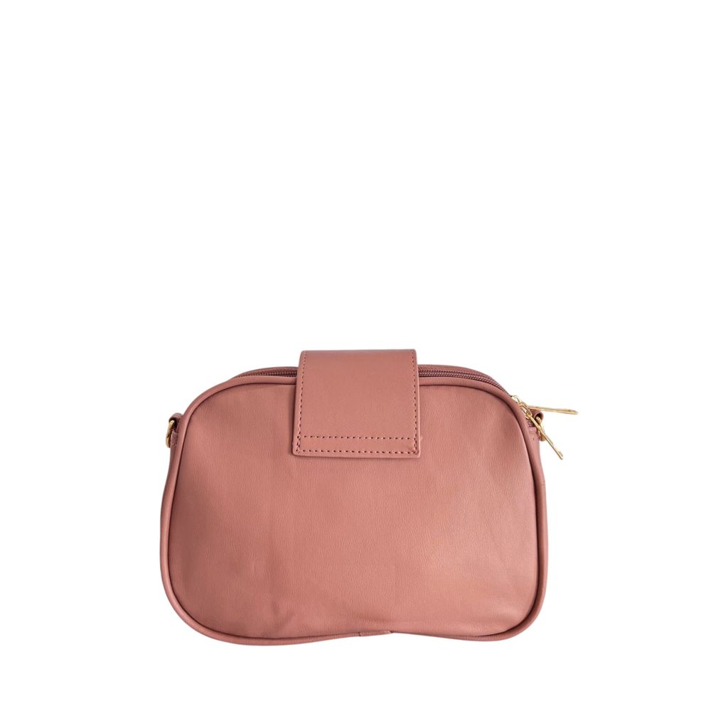 Compact Crossbody Handbag by Baldinini Trend for women in polyurethane gold, multicolor & pink features a transformative elegance silhouette, showcasing a secure zipper, organized built-in-compartments, and versatile crossbody-strap, shoulder-strap & adjustable-strap for a transformative elegance look.