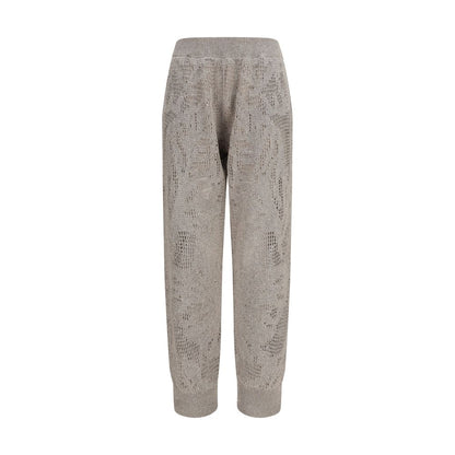 Pants by Brunello Cucinelli for women in linen cotton & sequins beige & floral features a enduring silhouette, showcasing a enduring relaxed-fit & regular-fit and long with a for a premium, tailored aesthetic.