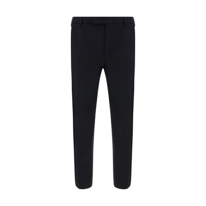 Trousers by PT Pantaloni TORINO for men in virgin wool black features an on trend silhouette, showcasing a sophisticated slim with a long and for an on trend finish.