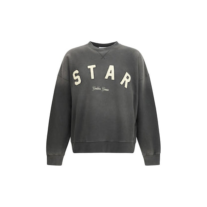 Sweatshirt by Golden Goose for men in cotton gray & gold features an enviable silhouette, showcasing a premium and refined for a truly enviable finish.