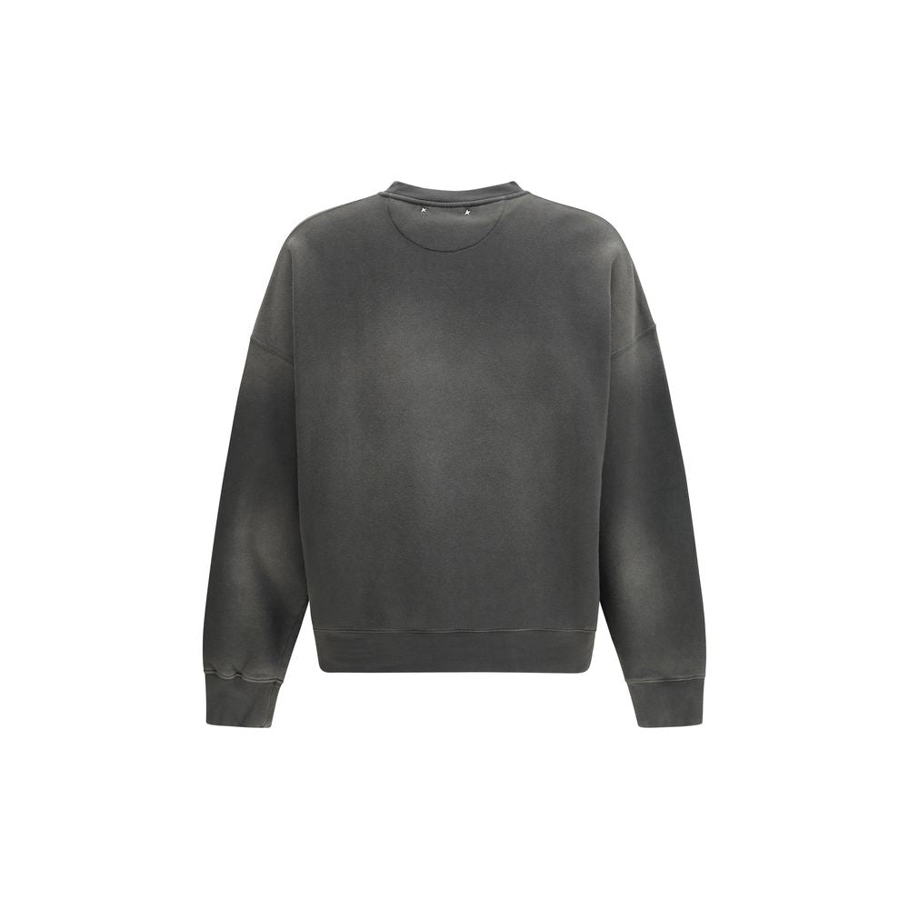 Sweatshirt by Golden Goose for men in cotton gray & gold features a unrivaled silhouette with a refined and unrivaled detailing for a sophisticated look.