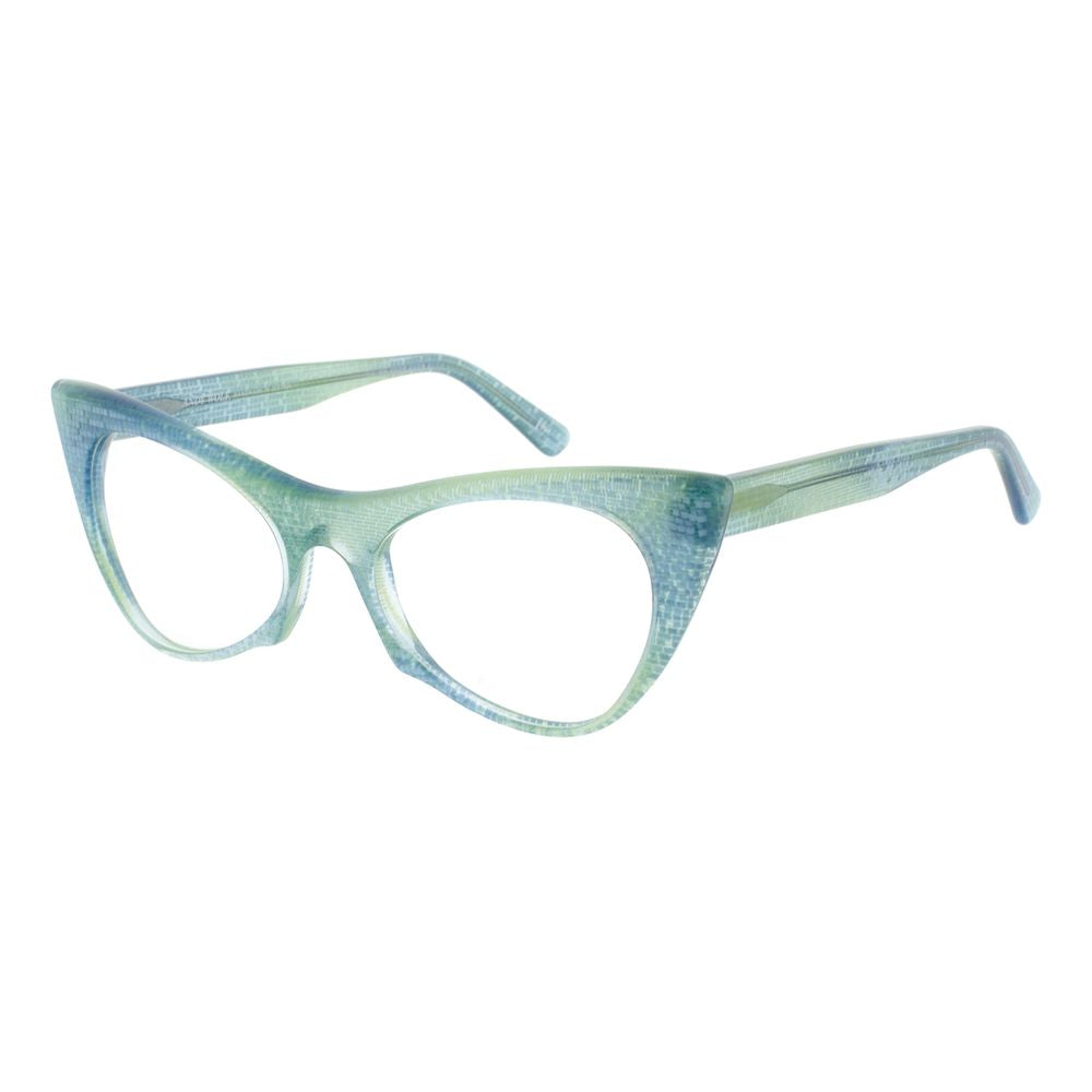 Eyeglasses Frames by Andy Wolf for women in acetate blue features a refined silhouette, showcasing a refined blue coloured frame and full-frame frame design for a sophisticated, premium look.